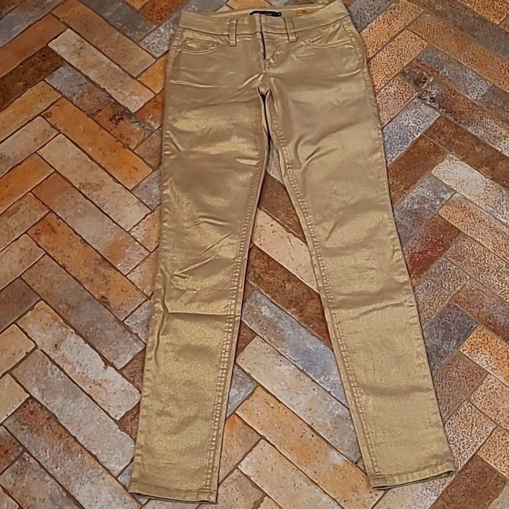 Level 99 gold skinny jeans